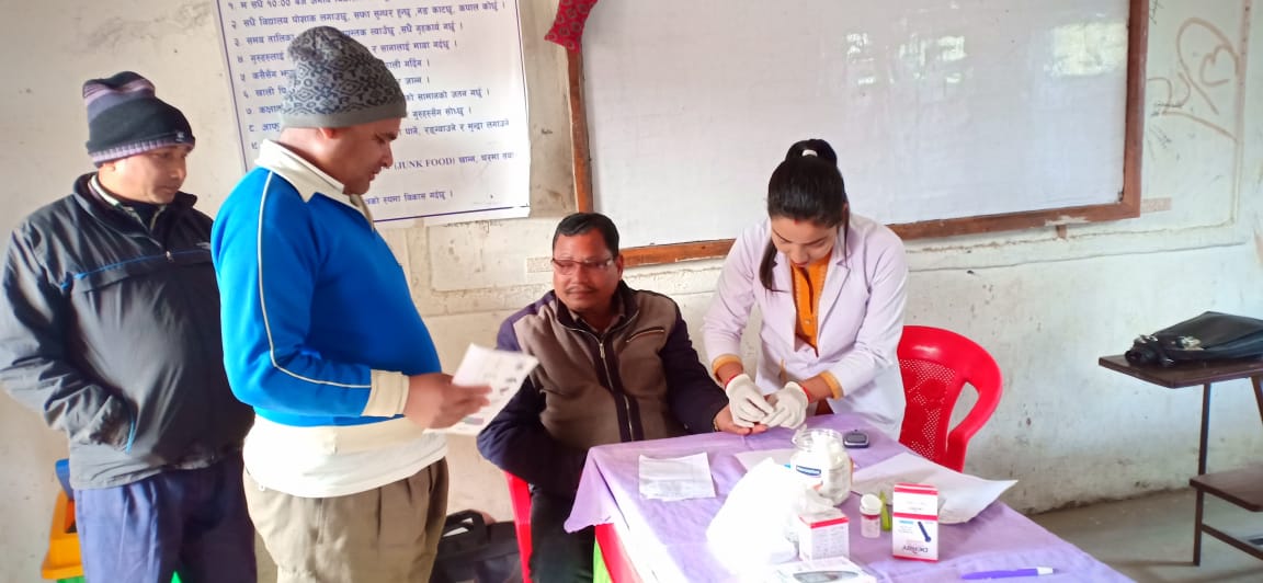 कपिलवस्तुको ओदारीमा निशुल्क स्वास्थ्य परिक्षण
