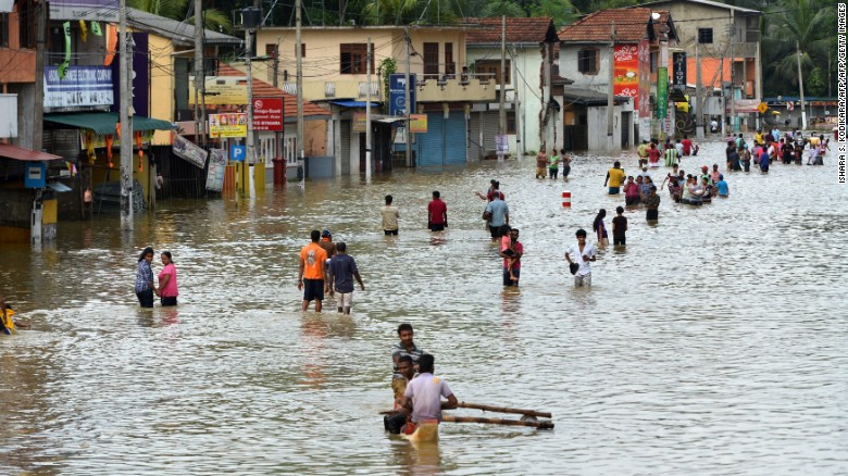 श्रीलङ्कामा बाढीका कारण ६० हजार प्रभावित