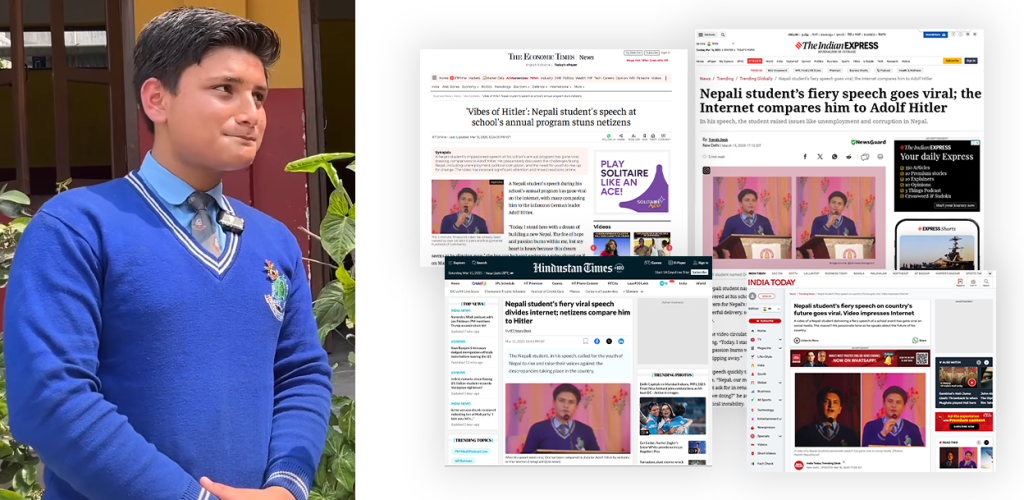 झापाका विद्यार्थी आविष्कारले दिएको मन्तव्यको अन्तर्राष्ट्रिय चर्चा ...
